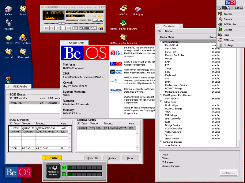 BeOS R5.0.3 on Dual iP2 350Mhz [1]