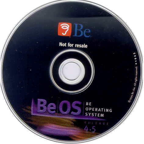 BeOS Release 4.5 CD