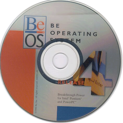 BeOS Release 4 CD